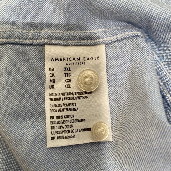 American Eagle Men's Oxford Button Down Shirt - Picture 5 of 5